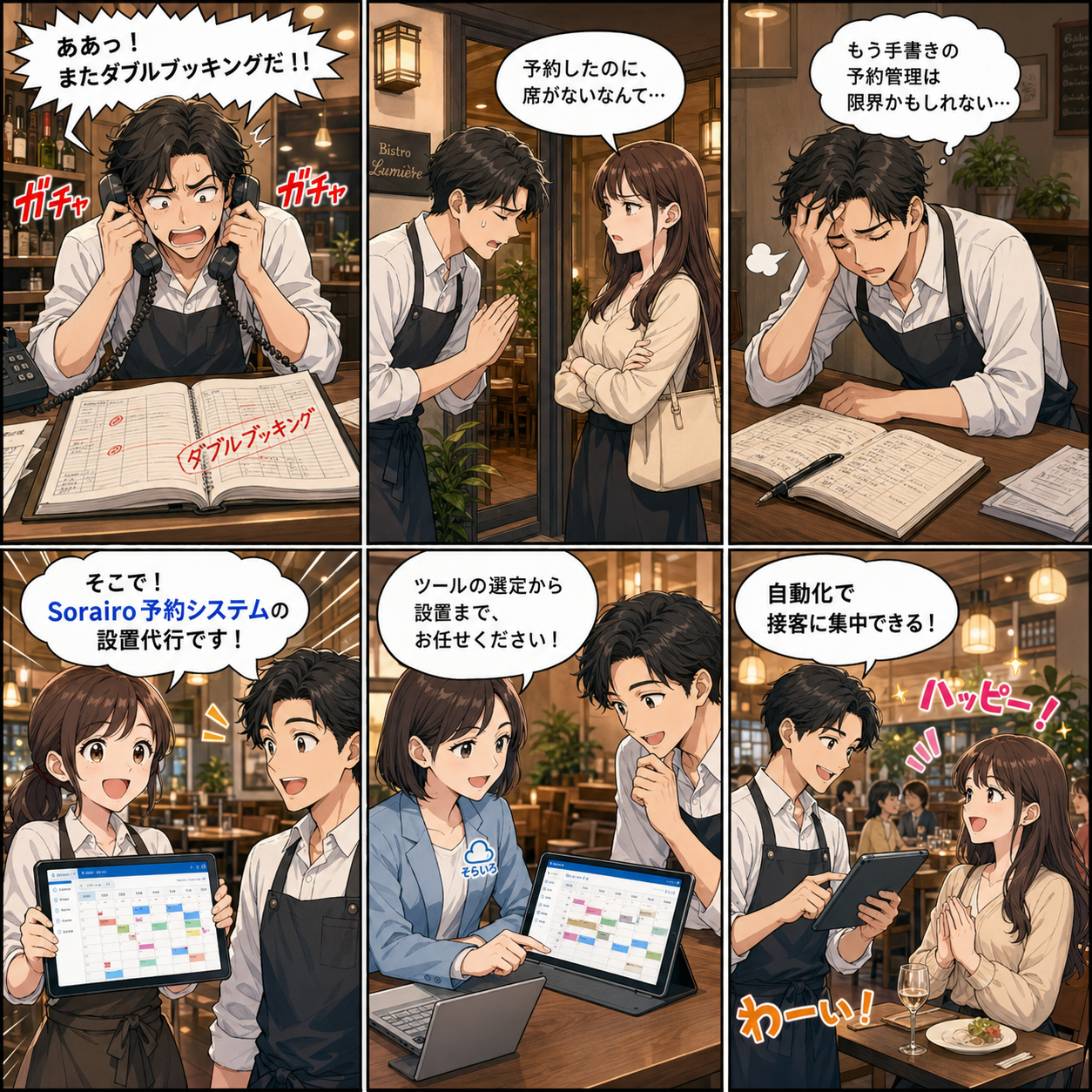予約システム導入マンガ サンプル